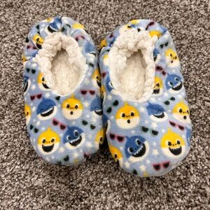 Kids Cozy Blue and Yellow Slippers